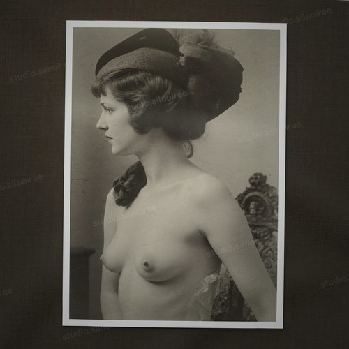Vintage fotoabzug damenakt - sw,