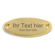 Namenschild, Türschild, Messingschild mit Gravur,   62 x 22 mm aus Messing