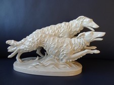 Porzellan Tiergruppe Barsoi