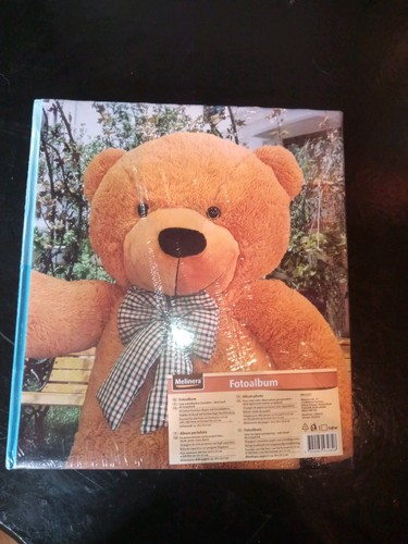 Fotoalbum mit teddybär - fotoalbum, foto