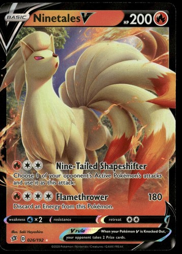 Pokemon ninetales swsh02 - v,