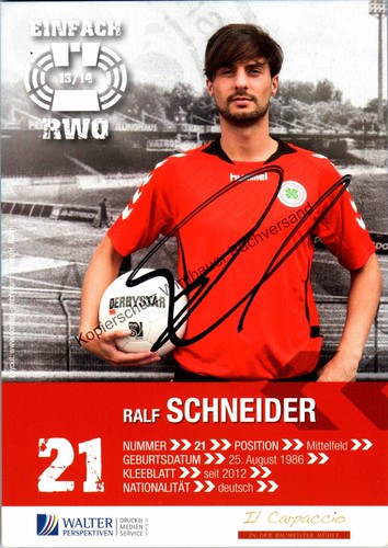 Original autogramm ralf - autogramm,