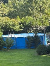 Swimming-Pool neuwertig, blau inkl. Zubehör wir Skimmer/ Käscher/ Chlortabletten