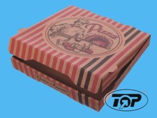 100 Pizzakartons Pizzaboxen Pizzaschachteln braun 4cm hoch NYC versch. Größen