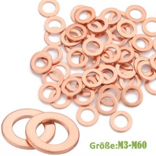 Kupfer Unterlegscheiben Dichtscheiben Kupferdichtringe M3 M4 M5 M6 M8 M10-M60