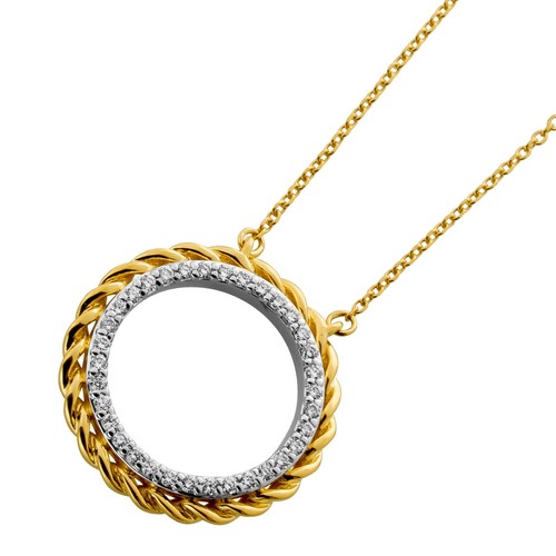 Diamant kette infinity - kette, gold