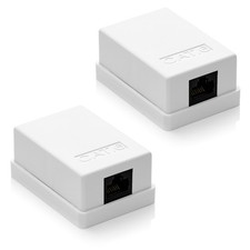 2x CAT 6 Netzwerkdose Aufputz