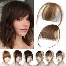 Pony Bangs 100% Remy Echthaar Extensions Clip In Franse Haarteil Air Luft Dick Q