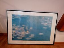 Claude Monet Waterlilies 1908 Bild Druck Poster mit Rahmen schwarz 71x101 cm