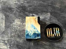 OLIR - Mammut Griffschalen stabilisiert fossilien Messer Damast klinge Elmax