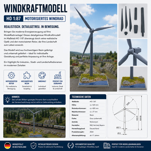 Windkraftmodell modeleisenbahn - windkraftmodell,