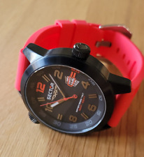 Sector XXL Uhr 48 mm Schwarz-Rot #3251 Herrenuhr mit Silikon-Arm-Band rot