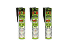 3 Kartuschen PETEC K&D Karosserie Klebe- & Dichtmasse, schwarz, 310ml