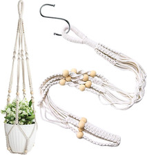 Makramee Blumenampel, Baumwollseil Hängeampel Boho Blumenampeln zum Aufhängen Pf