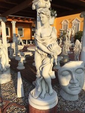 Steinfigur frau mit - steinfigur, muschel"
