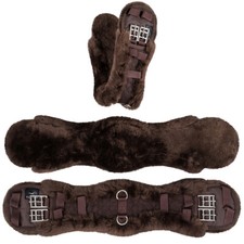 Equinate Kurzgurt Luke mit Lammfell - Bauchgurt Sattelgurt anatomisch 50 - 80cm