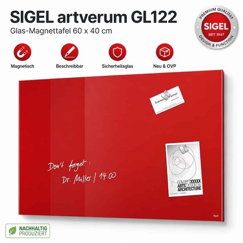 Sigel glas magnettafel - glas,
