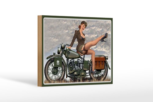 Holzschild motorrad 12x18 - holzschild,