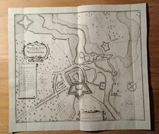 Bremervörde Original Kupferstich Merian 1647 Festungsgrundriss