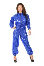 PVC Ganzanzug Regenanzug Gummi Gr. M-2XL blau
