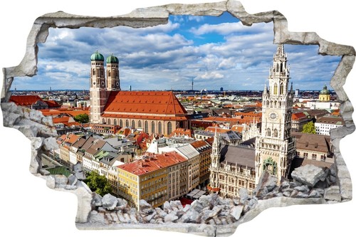 Wandtattoo münchen skyline - wandtattoo,
