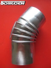 Abgasbogen 1 Aluminium 90mm 45° Tür Abgas Bogen Abgasrohr ALU Rauchrohrbogen