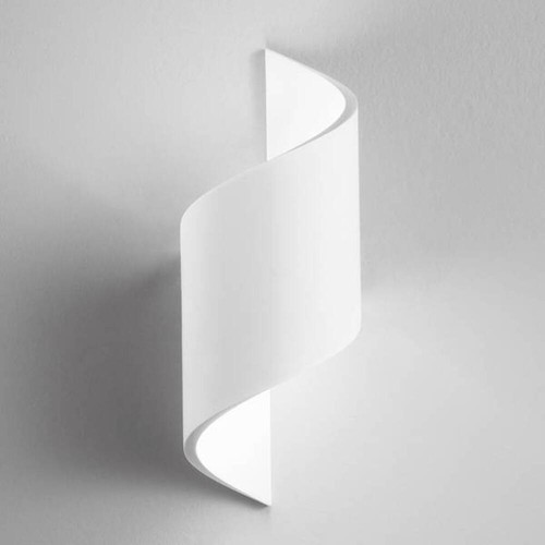 Wandleuchte spiral gips - -,