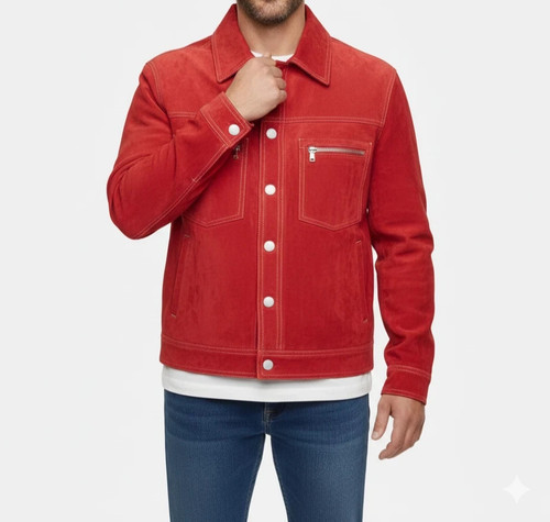 Herren rot wildleder leder - herren,