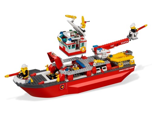 Lego city 7207 feuerwehrschiff - city,