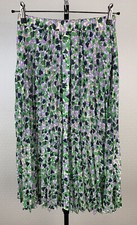 wie NEU! JANAINA Damen Gr. 38 Blumenrock Chiffon Plissee Rock lila grün gelb 809