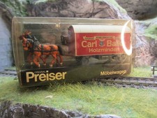 D13 Preiser H0 Figuren Set 455 Pferdegespann Möbelwagen Carl Balke OVP TOP. R-12