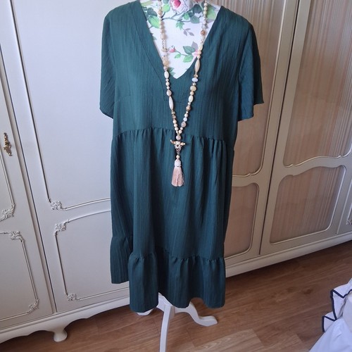 44 boho stufenkleid - 44,