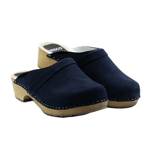 Blau schwedische holzclogs - blau,