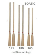 S Holzruder Holz Paddel Ruder Riemen Bootspadde​l 165  180  195 cm Länge BOATIC
