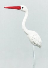 Puppenhaus Einzel Storch Tier Auf Metall Draht Beine 1:12 Waage Miniatur Tumdee