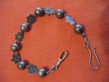 Antike Uhrenkette GEORGIEN Silber mit Niello