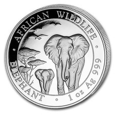 1 OZ ELEFANT SOMALIA  JAHR