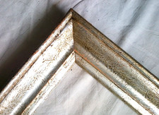 riesiger blattbversilberter Art Deco Bilderrahmen ~ 1930 TOP 97,5 cm x 71 cm