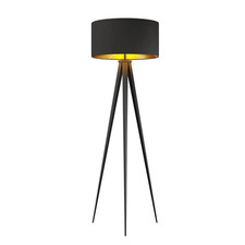 Lindby Benik Tripod-Stehlampe Wohnzimmerleuchte Deko-Standleuchte Stofflampe E27