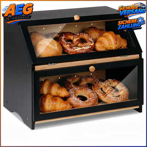 Brotkasten bambus etagen mit - brotkasten, 2