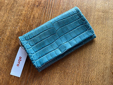 Clutch von Abro, echtes Leder NEU, blau-türkis
