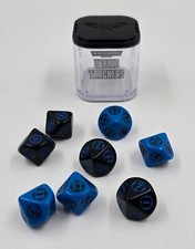 Dice Set Wound Trackers W10 8 Würfel 12mm blue black Warhammer 40K Würfel