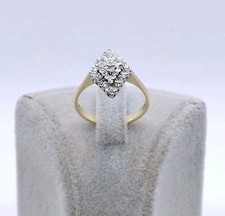 Ring Gold 585er mit Diamantsplitter 14 Karat Gelbgold Damenring 