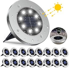 20x LED Solarleuchte Bodenstrahler Außen IP65 Gartenleuchten Garten Solarlampen