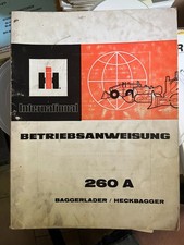 Betriebsanleitung IHC International 260 A Baggerlader - Heckbagger