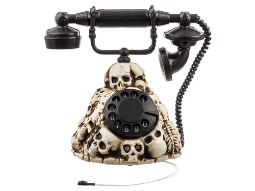 Totenkopf retro telefon led - telefon,