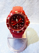 Armband Uhr, Trendy, Bordeaux, ungetragen, Silikon Armband