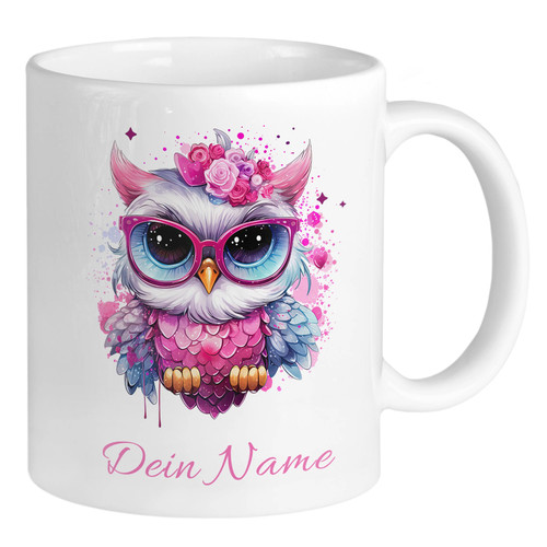 Tasse eule brille geschenk - eule,