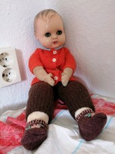 Alte Antike DDR Puppe mit Klamotten und Stempel Sammlerstück Sammlerpuppe