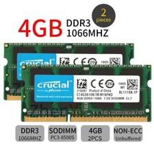 8GB 2x 4GB / 2GB DDR3 1066MHz